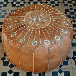 Leather Pouf 089