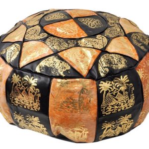 Leather Pouf 092