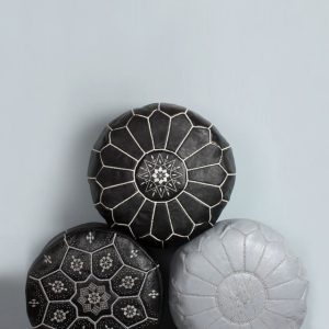 Leather Pouf 161