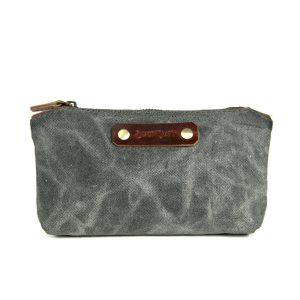 Stationery Canvas Pouch(Charcoal Grey)
