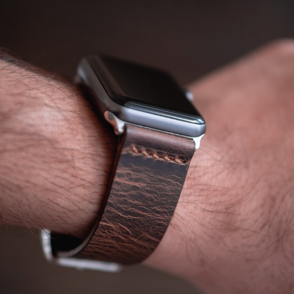 Minimal Apple Watch Leather Strap(Bourbon Brown)