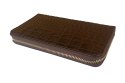 Genuine Leather Crocodile Printed Clutch - Image 2