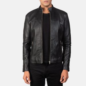 Adornica Black Leather Biker Jackets