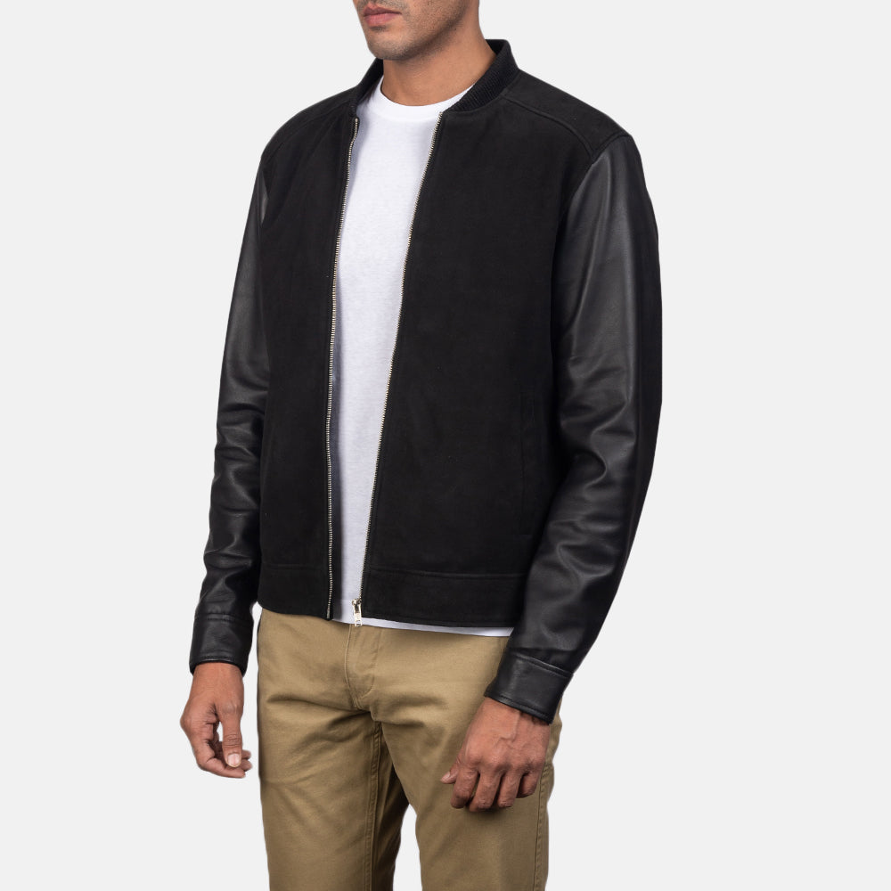 Blain Mocha Suede Bomber Jackets - Image 3