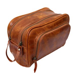 CLASSIC LEATHER COSMETIC TRAVEL KIT