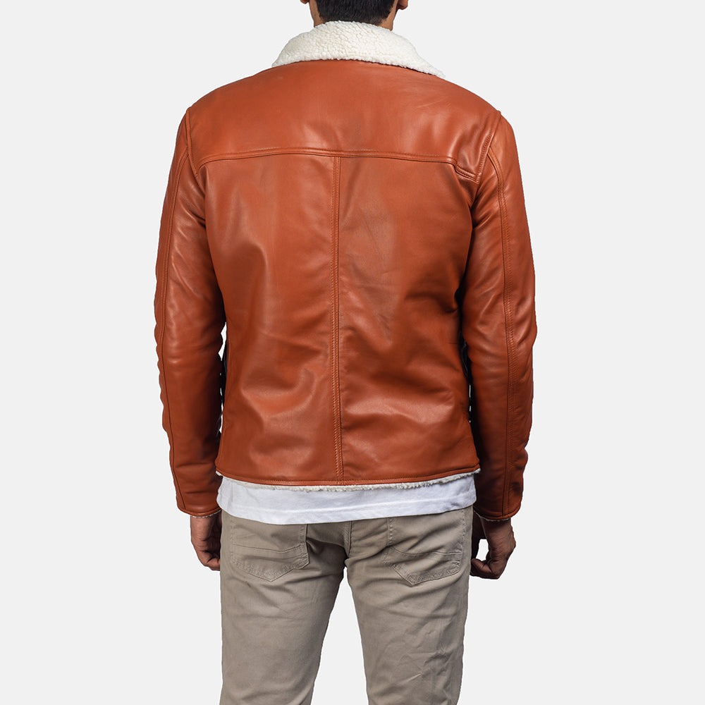 Dan Frost Tan Shearling Jackets - Image 3