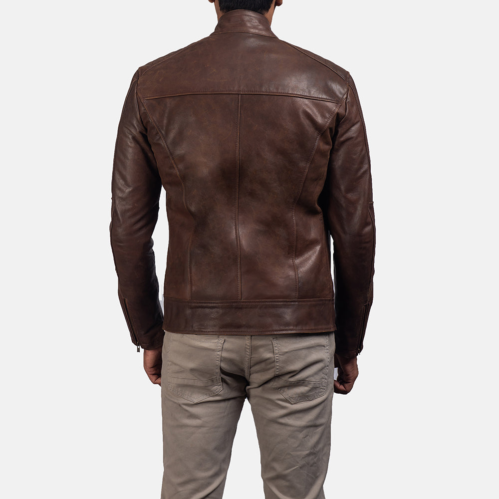 Dean Leather Biker Jacket - Image 6
