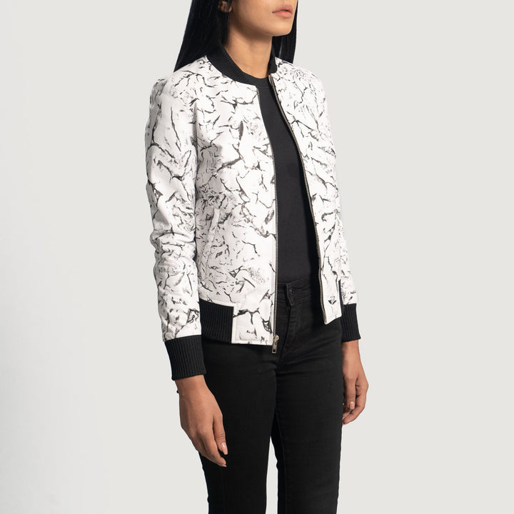 Donna Blake White Leather Blazer - Image 3
