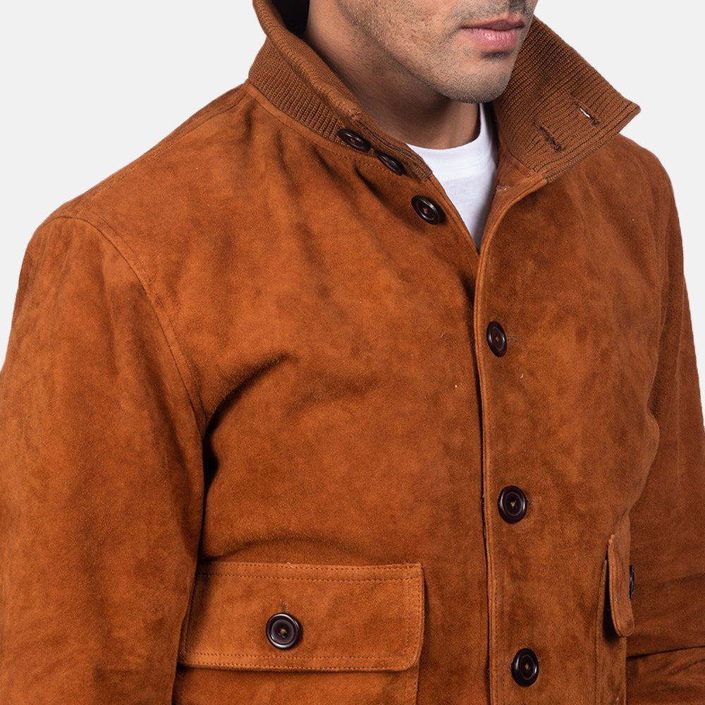 Eaton Suede Bomber Jackets - Image 7