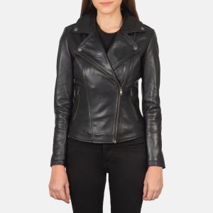 Flashback Black Leather Biker Jackets
