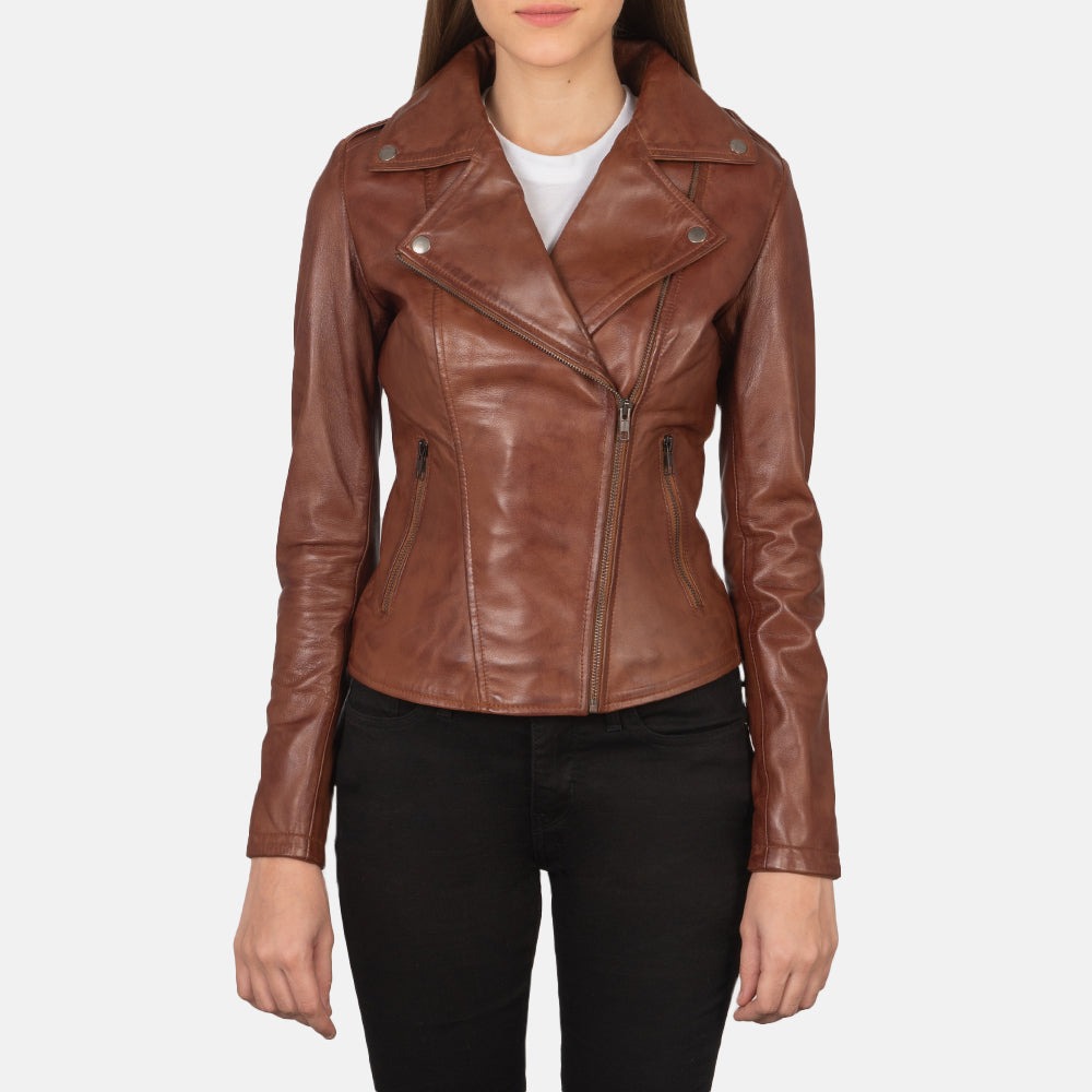 Flashback Brown Leather Biker Jackets