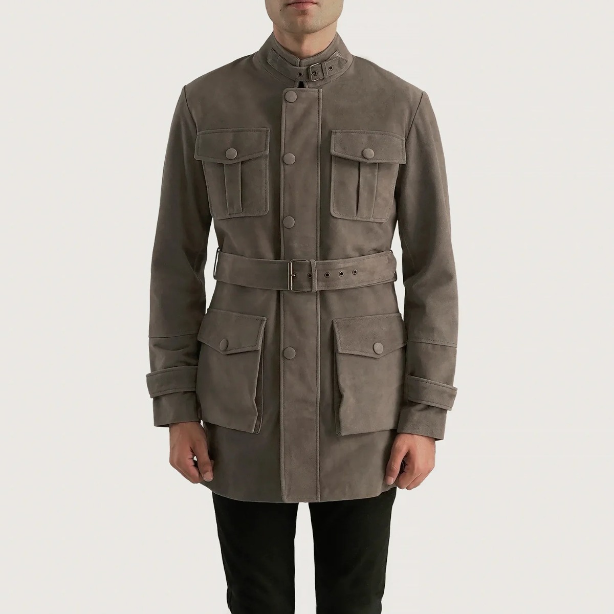 Dolf Grey Suede Jacket - Image 3