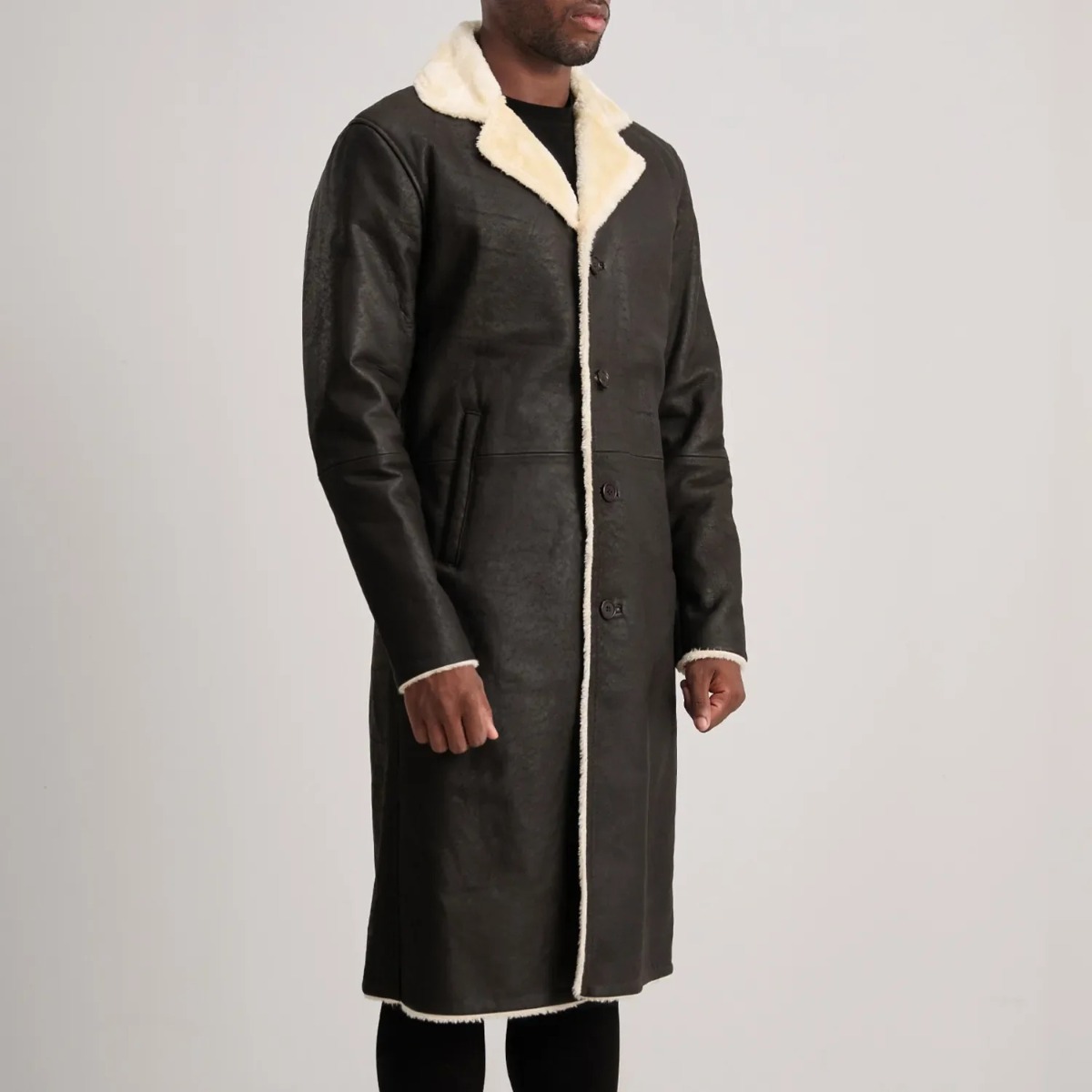 Kolby Brown Shearling Coat - Image 4
