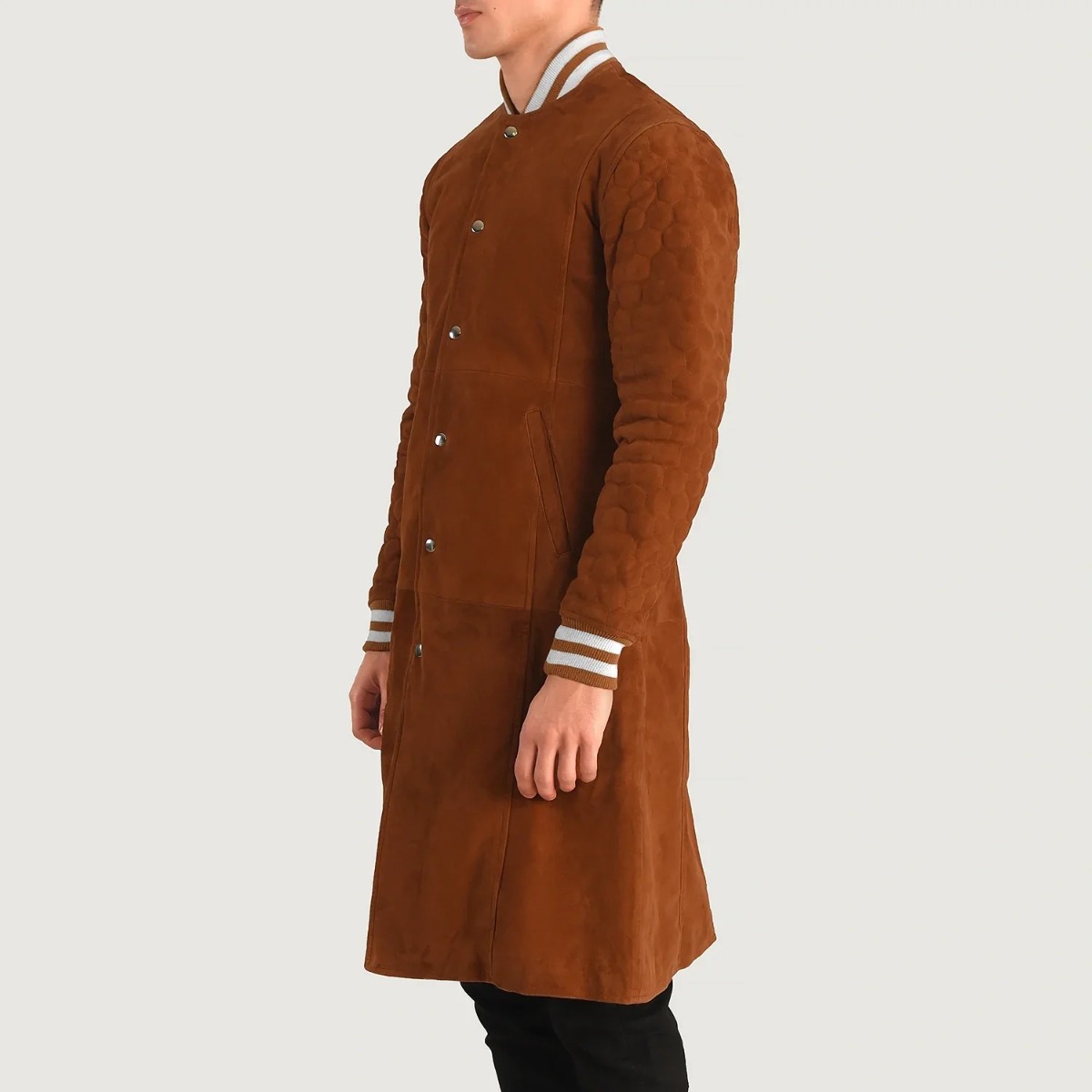 Wilde Brown Suede Varsity Coats - Image 4