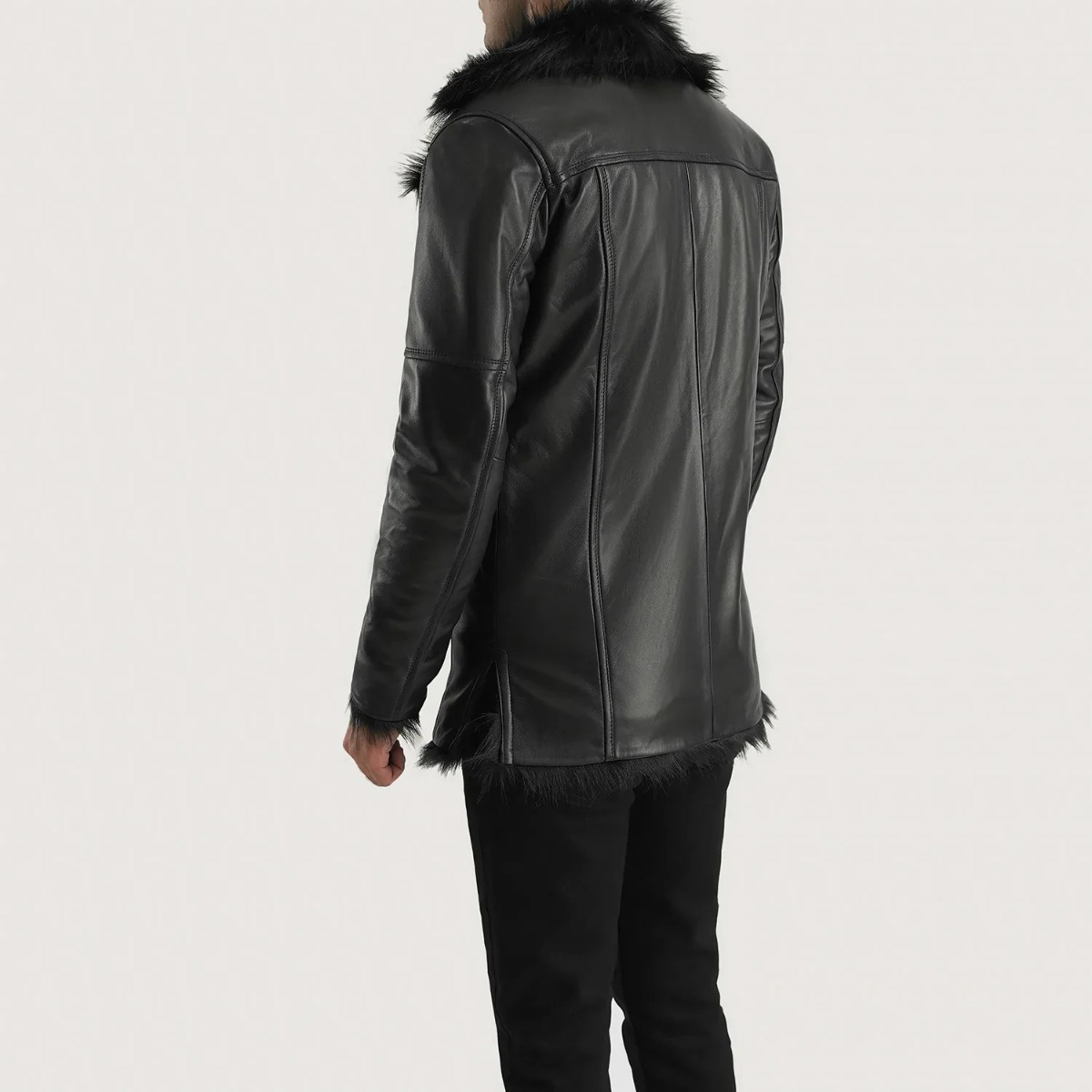 Furcliff Black Leather Coats - Image 4