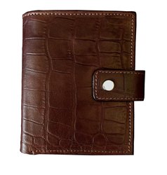 Crocodile Pattern Leather Tri-Fold Men Wallet With RFID Protection