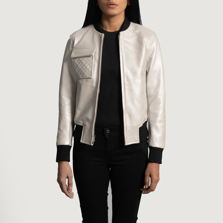 Lana Leather Bomber Jacket