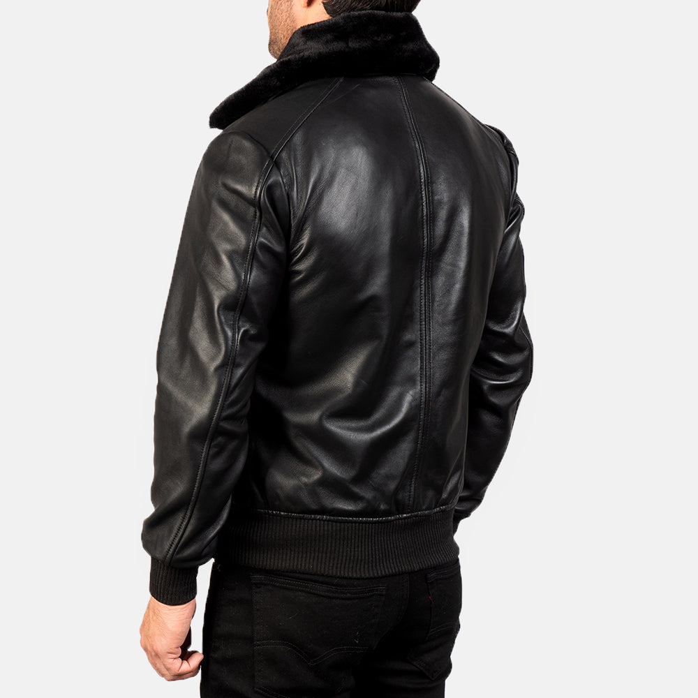Airin G-1 Leather Bomber Jacket - Image 4
