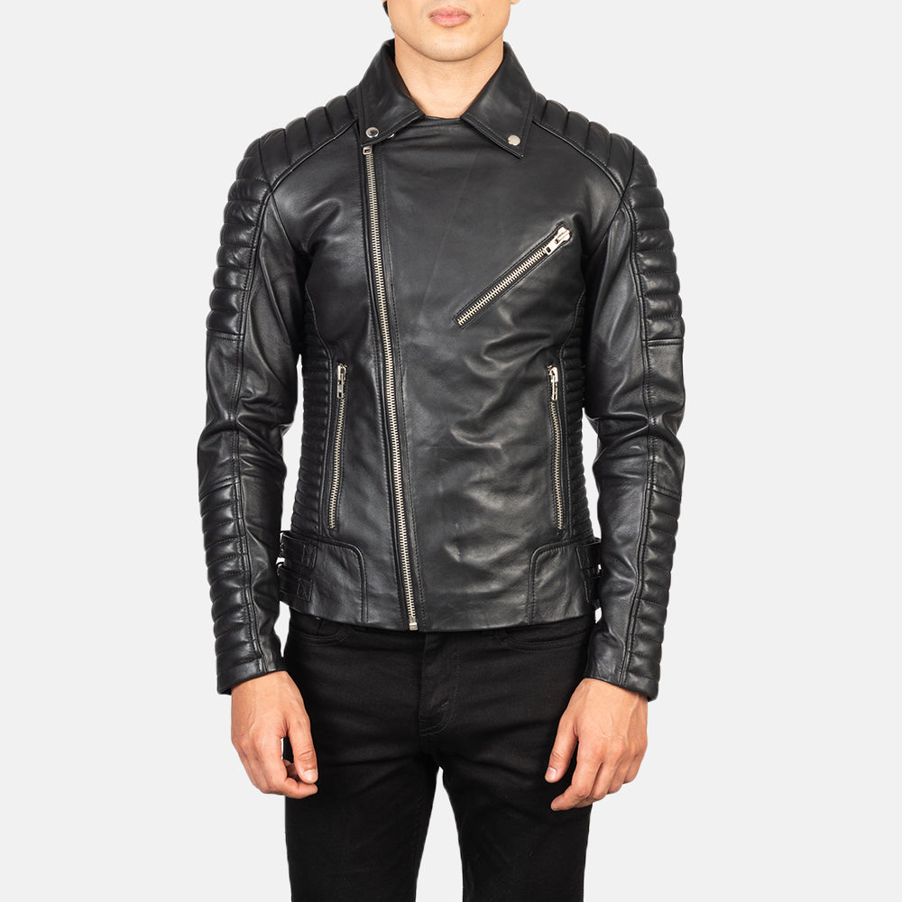 Armand Leather Biker Jacket - Image 4