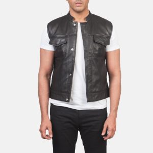 Atlas Moto Brown Leather Vests