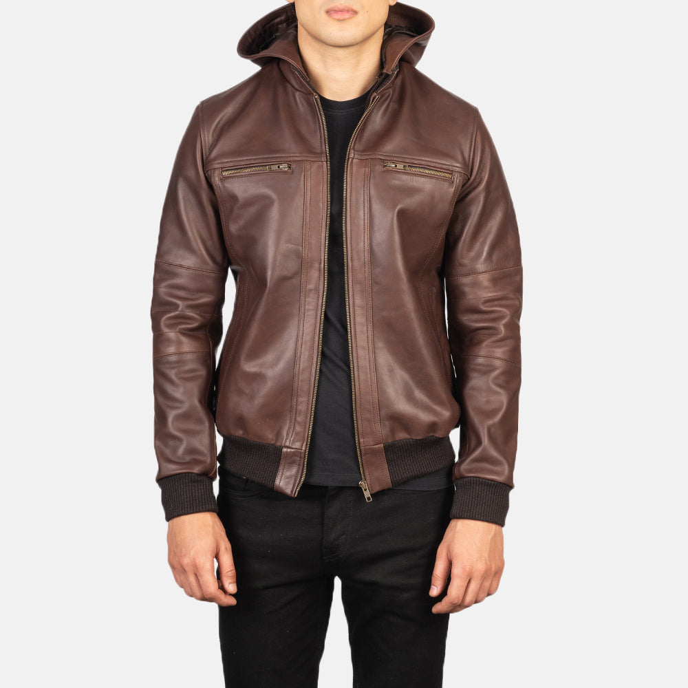 BouncerBiz Leather Bomber Jacket - Image 6
