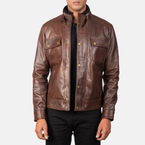 Darren Brown Leather Biker Jackets