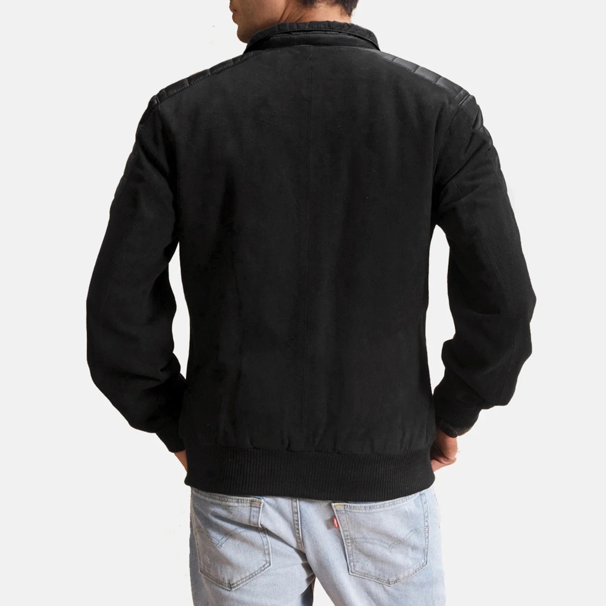 Ethan Hybrid Suede Bomber Jackets - Image 6