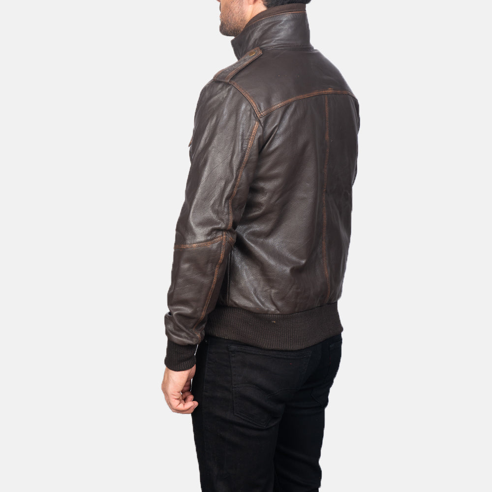 Glen Street Leather Bomber Jackets - Image 4