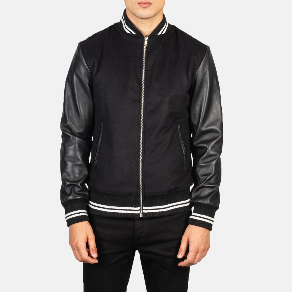 Harrison Black Hybrid Varsity Jackets - Image 4