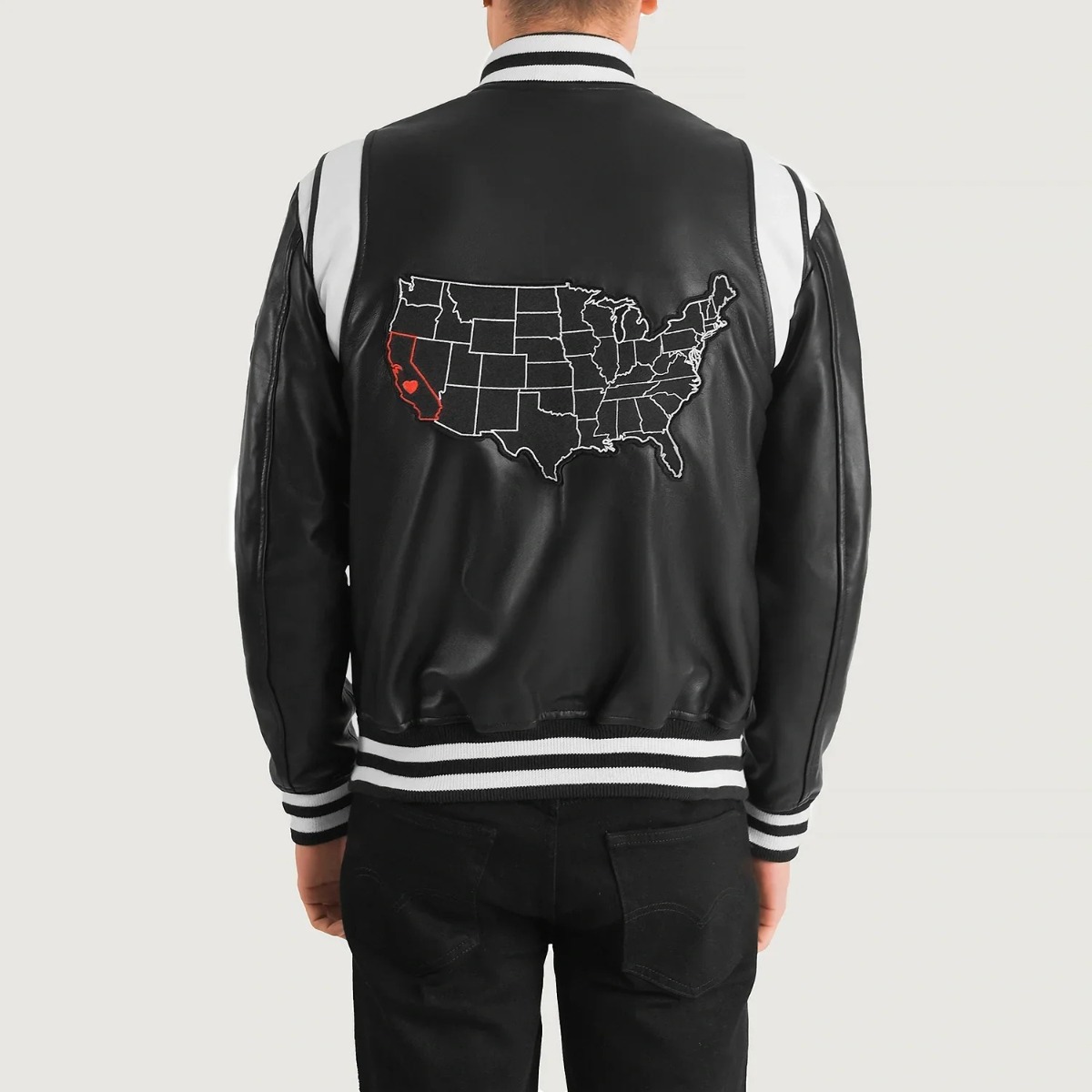 Liberte California Black Leather Varsity Jackets - Image 6