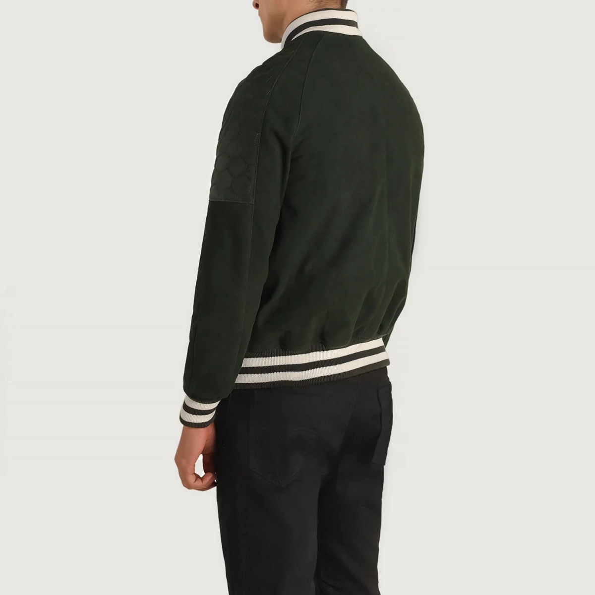 Pascal Green Suede Varsity Jacket - Image 6
