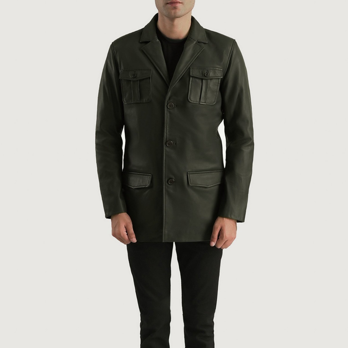 Ray Cutler Green Leather Blazers