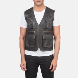 Safari Brown Leather Vests