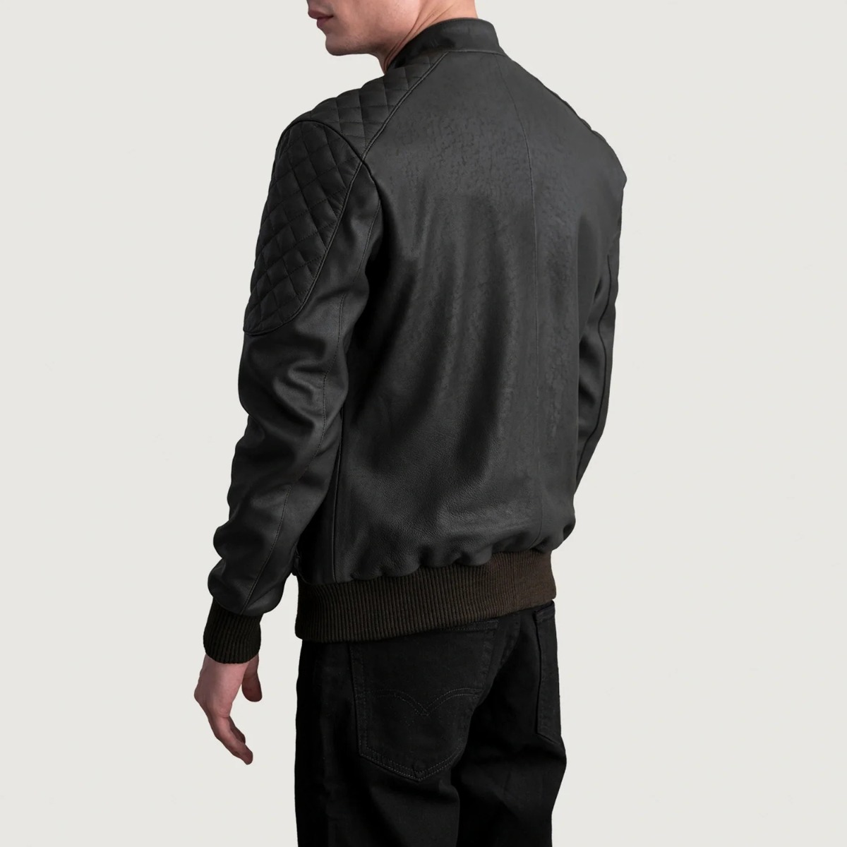 Sven Tumbled Brown Leather Bomber Jackets - Image 5