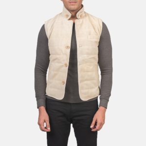 Tony Off White Suede Vests
