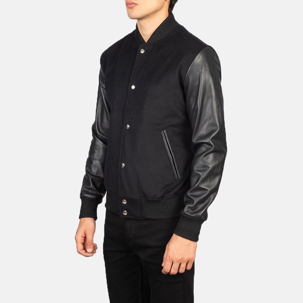 Vaxton Black Hybrid Varsity Jackets - Image 7