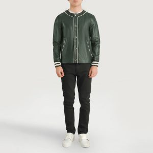 Willis Green Leather Varsity Jackets