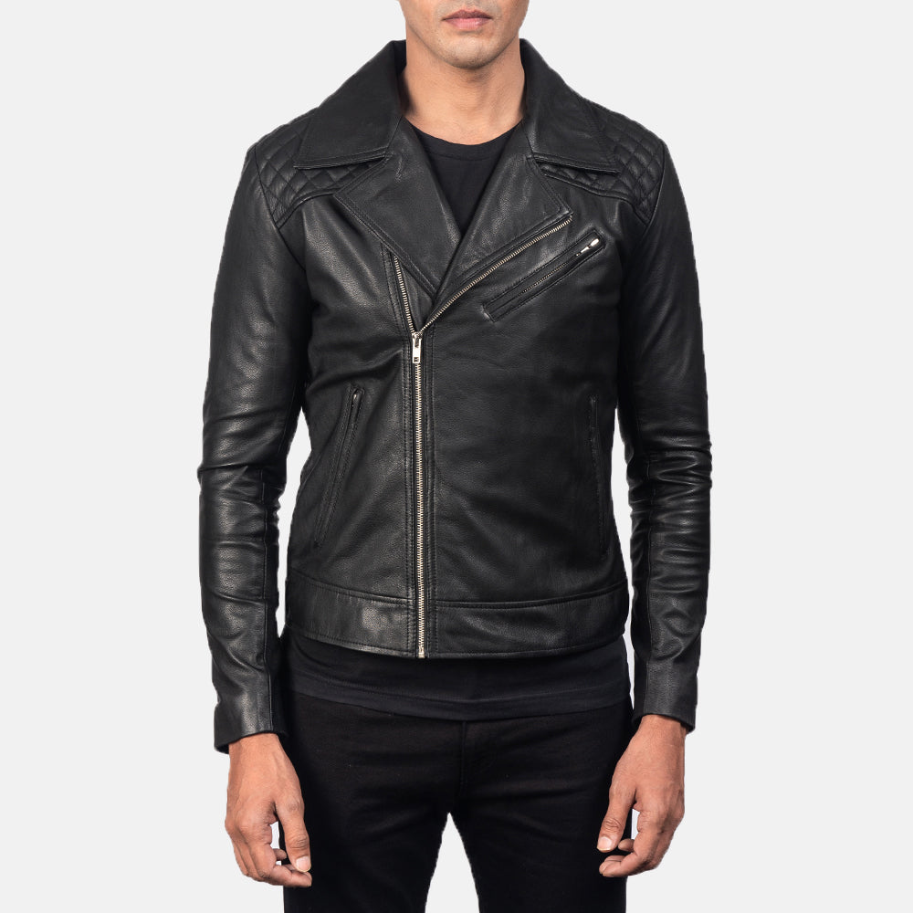 Danny Quilted Leather Biker Jackets - Image 5