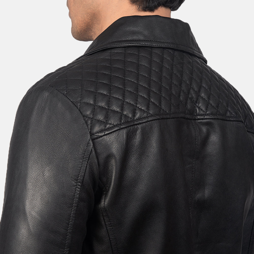 Danny Quilted Leather Biker Jackets - Image 6