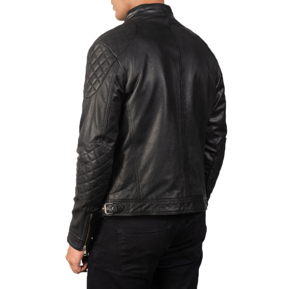 Gatsby Black Leather Biker Jackets - Image 5