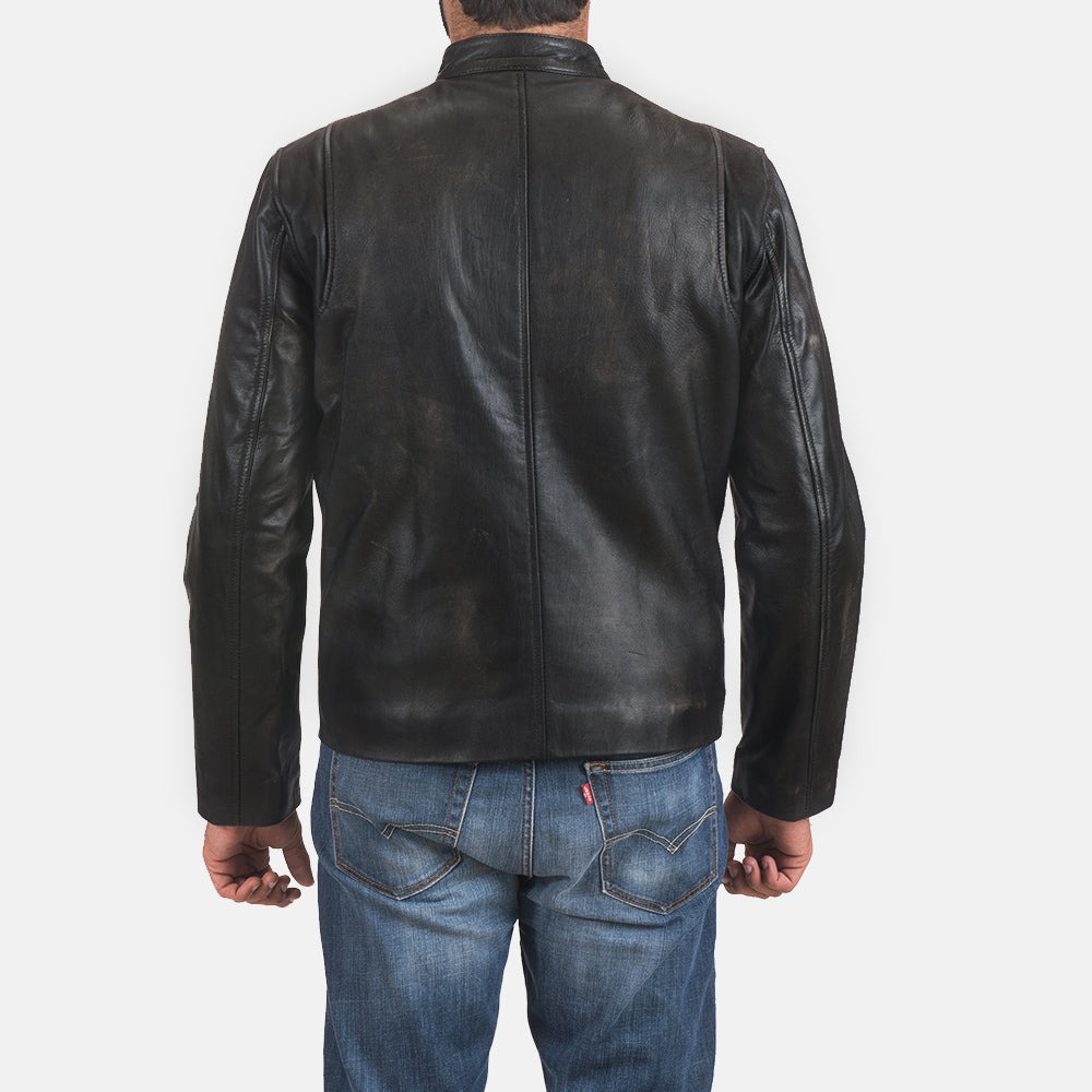 Rustic Leather Biker Jackets - Image 5