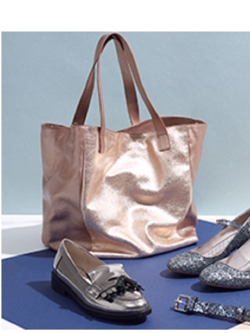 Metallic Leather Tote bag
