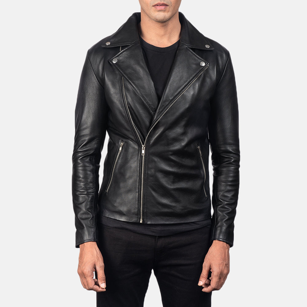 Noah Leather Biker Jacket - Image 3