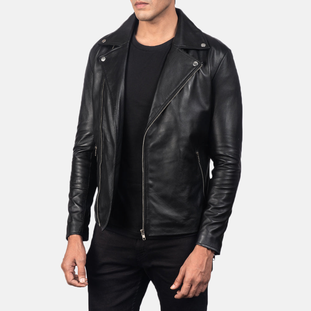 Noah Leather Biker Jacket - Image 4