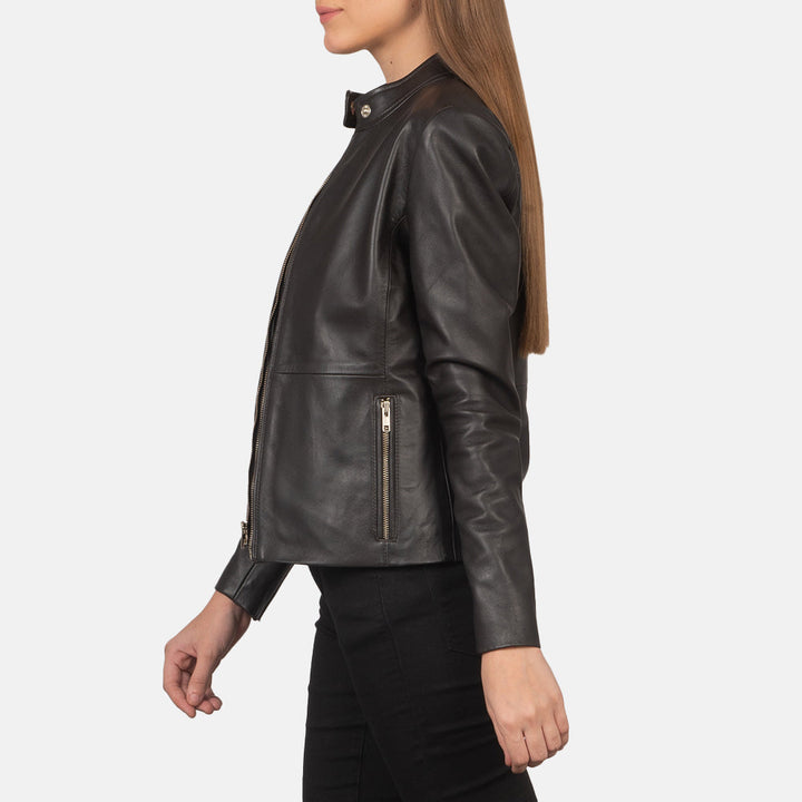 Rave Brown Leather Biker Jackets - Image 5
