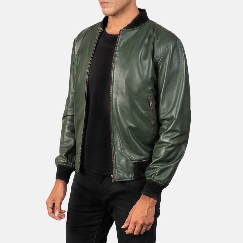 Shane Green Leather Bomber Jackets - Image 5