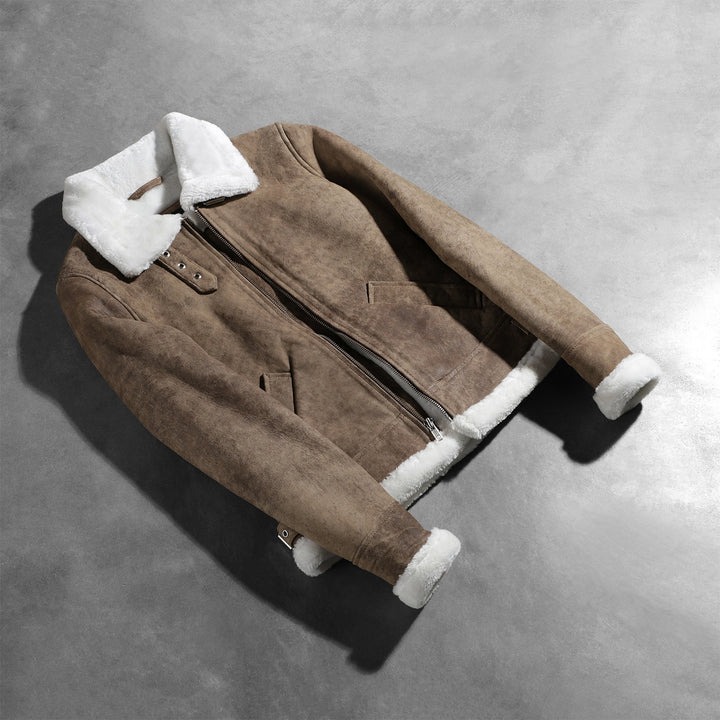 Sherilyn B-3 Distressed Brown Leather Bomber Jackets - Image 8