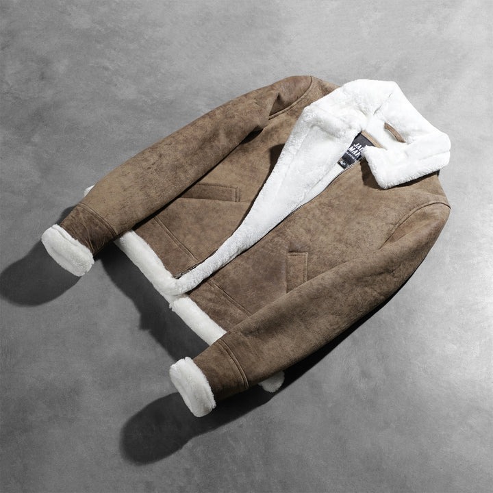 Sherilyn B-3 Distressed Brown Leather Bomber Jackets - Image 7