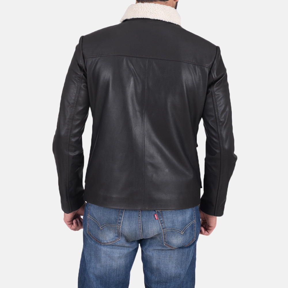 Snow Cole Black Leather Jackets - Image 4