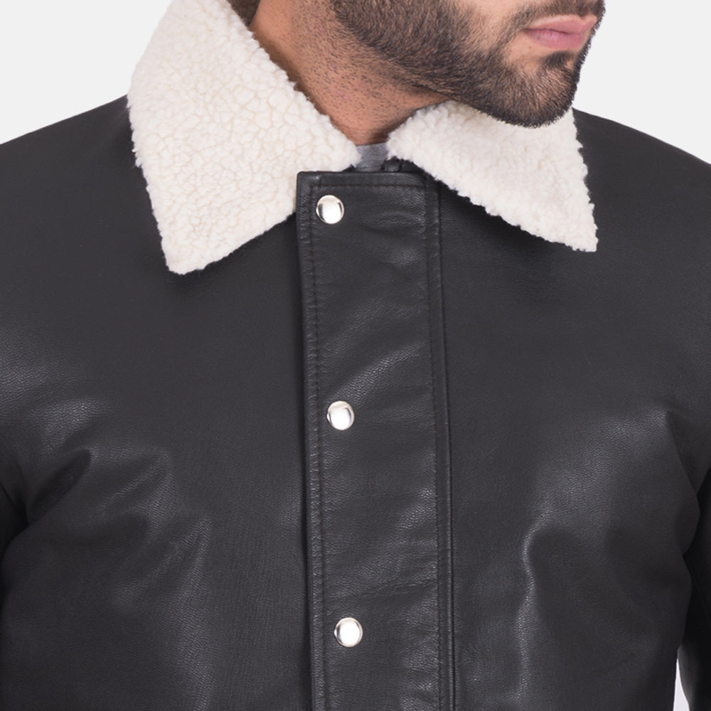 Snow Cole Black Leather Jackets - Image 5